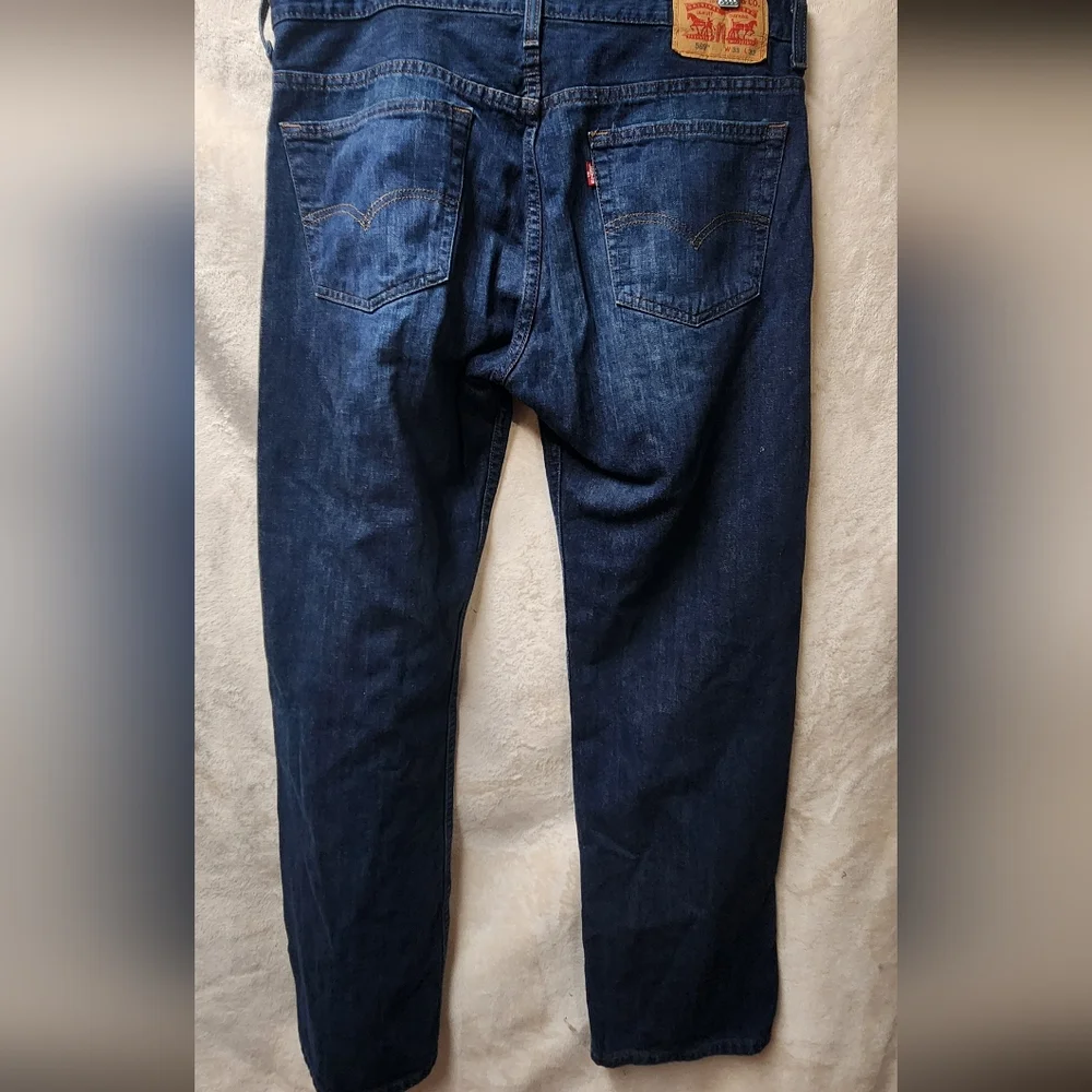 Levi's 569 Classic Blue Straight-Leg Jeans Timeless Style - Picture 4 of 9